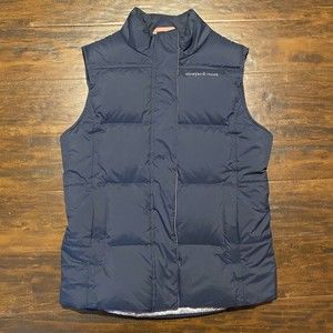 Vineyard Vines Women's XS Winter Puffer Vest Dark Blue